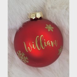 Julekugle med navn